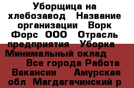 Уборщица на хлебозавод › Название организации ­ Ворк Форс, ООО › Отрасль предприятия ­ Уборка › Минимальный оклад ­ 24 000 - Все города Работа » Вакансии   . Амурская обл.,Магдагачинский р-н